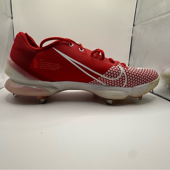Nike Force Zoom Trout 7 Elite Baseball Cleats Red White Metal Spikes Men’s Sz 13 - Picture 8 of 15